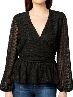 Cliché Long Sleeve V-Neckline Blouse